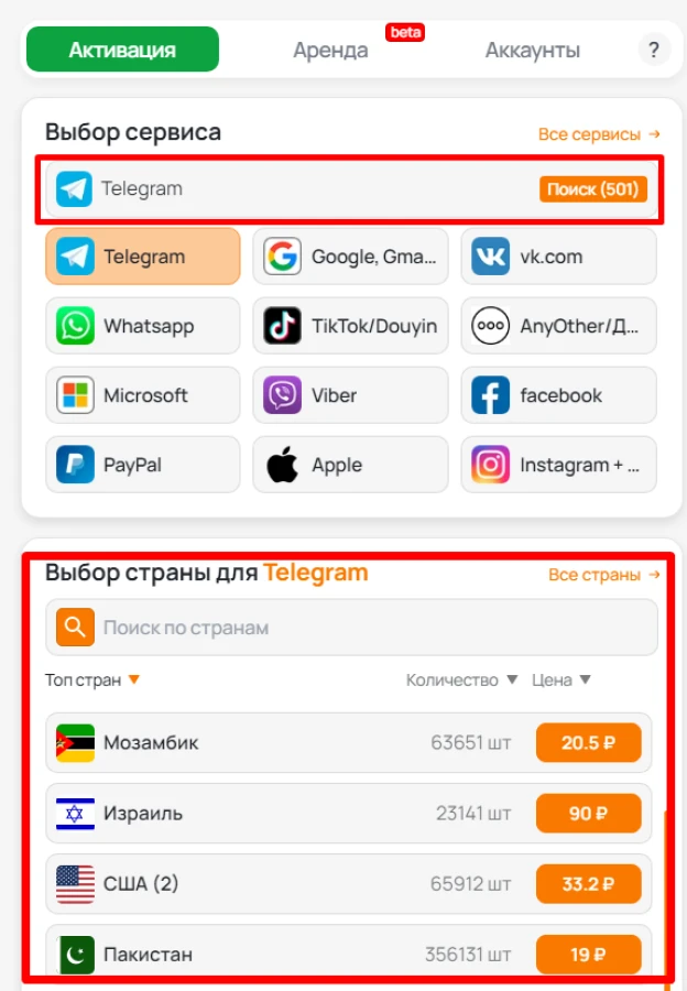 Сколько стоит виртуальный номер для Телеграм